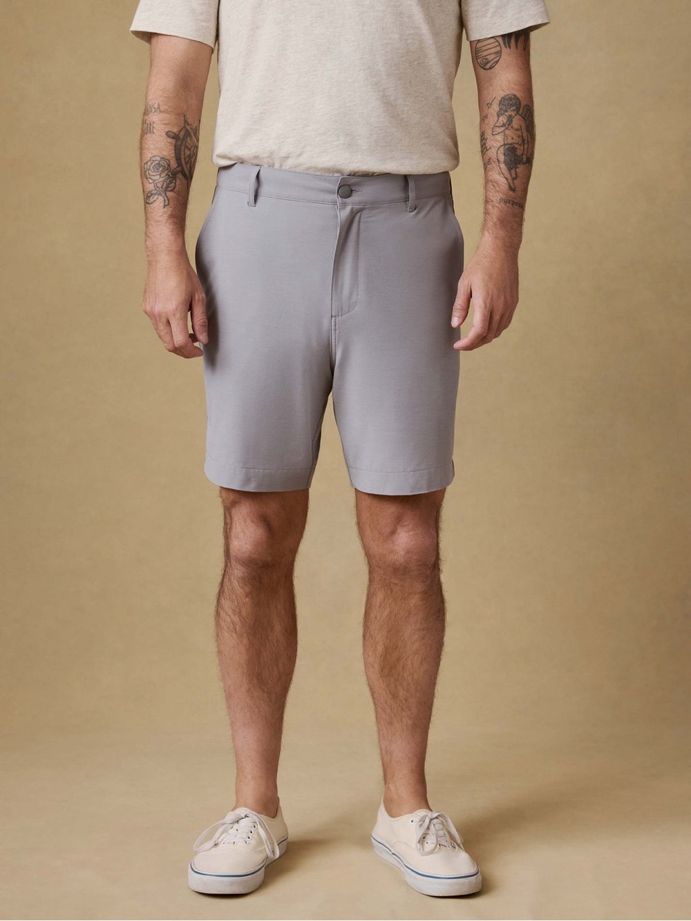 Faherty All‎ Day 7" Shorts Ice Gray Size 35